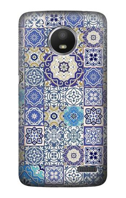 S3537 Moroccan Mosaic Pattern Etui Coque Housse pour Motorola Moto E4