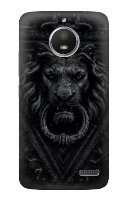 S3619 Dark Gothic Lion Etui Coque Housse pour Motorola Moto E4