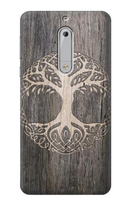 S3591 Viking Tree of Life Symbol Etui Coque Housse pour Nokia 5