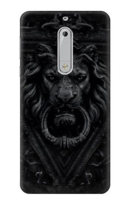 S3619 Dark Gothic Lion Etui Coque Housse pour Nokia 5