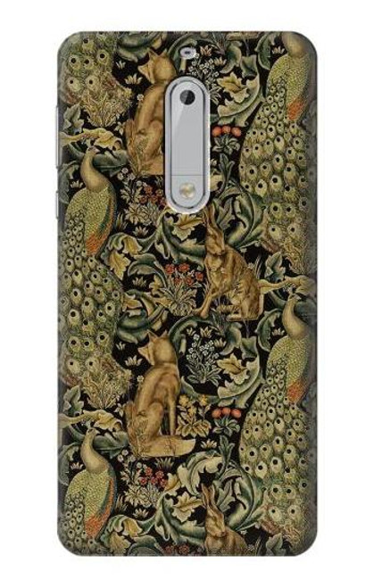 S3661 William Morris Forest Velvet Etui Coque Housse pour Nokia 5