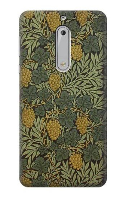 S3662 William Morris Vine Pattern Etui Coque Housse pour Nokia 5