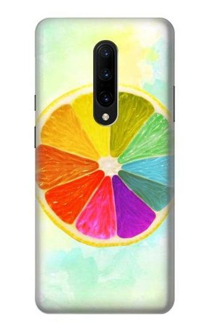 S3493 Colorful Lemon Etui Coque Housse pour OnePlus 7 Pro