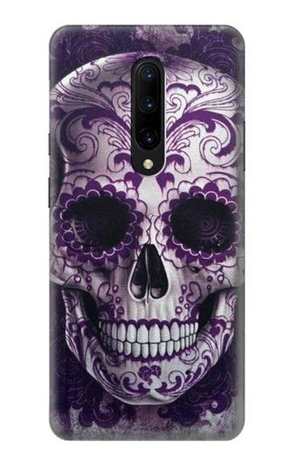 S3582 Purple Sugar Skull Etui Coque Housse pour OnePlus 7 Pro