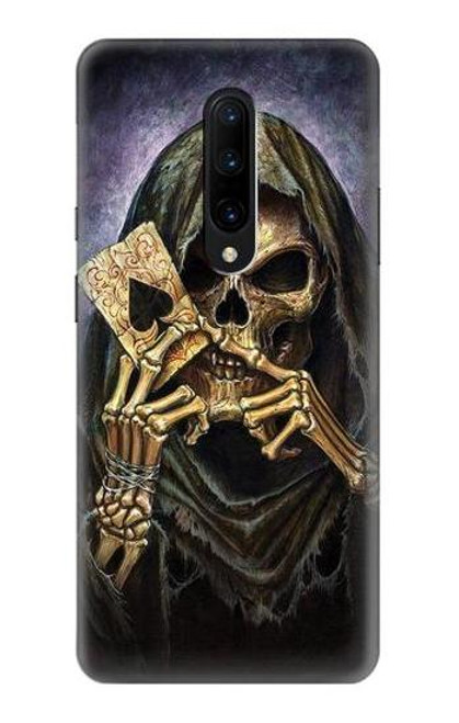 S3594 Grim Reaper Wins Poker Etui Coque Housse pour OnePlus 7 Pro