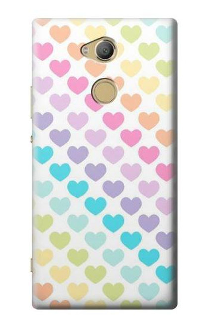 S3499 Colorful Heart Pattern Etui Coque Housse pour Sony Xperia XA2 Ultra