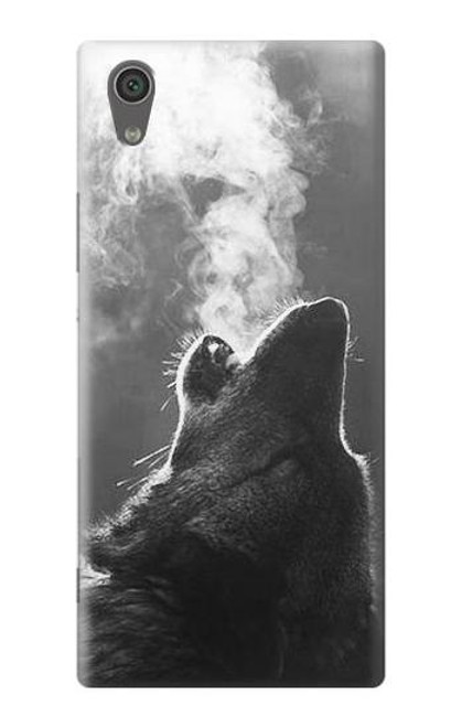 S3505 Wolf Howling Etui Coque Housse pour Sony Xperia XA1