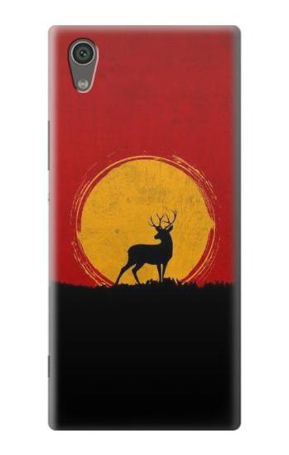 S3513 Deer Sunset Etui Coque Housse pour Sony Xperia XA1