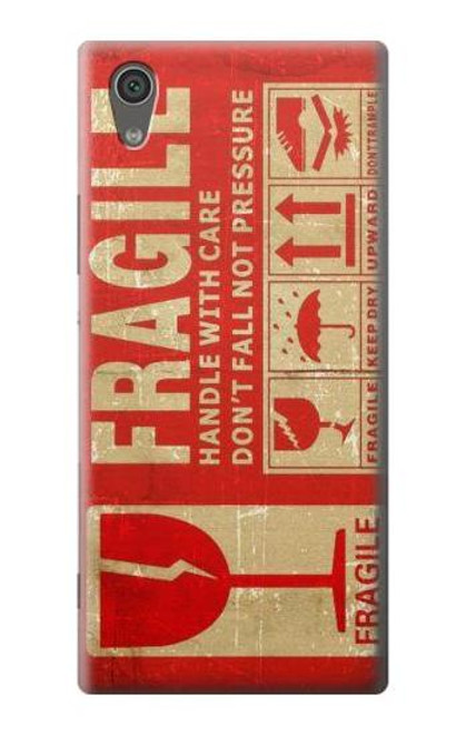 S3552 Vintage Fragile Label Art Etui Coque Housse pour Sony Xperia XA1