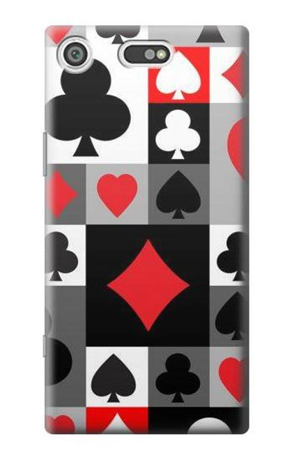 S3463 Poker Card Suit Etui Coque Housse pour Sony Xperia XZ1