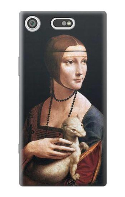 S3471 Lady Ermine Leonardo da Vinci Etui Coque Housse pour Sony Xperia XZ1