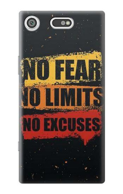 S3492 No Fear Limits Excuses Etui Coque Housse pour Sony Xperia XZ1