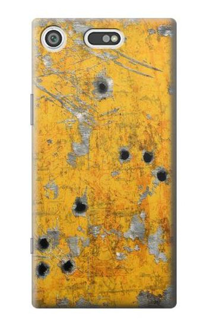 S3528 Bullet Rusting Yellow Metal Etui Coque Housse pour Sony Xperia XZ1