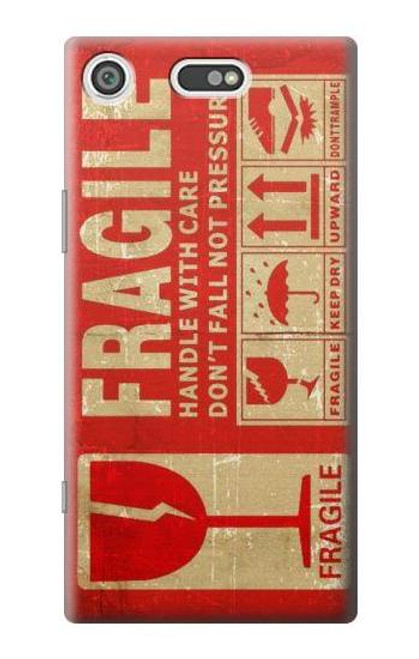 S3552 Vintage Fragile Label Art Etui Coque Housse pour Sony Xperia XZ1