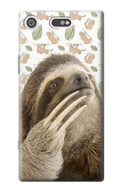 S3559 Sloth Pattern Etui Coque Housse pour Sony Xperia XZ1