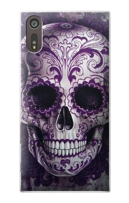 S3582 Purple Sugar Skull Etui Coque Housse pour Sony Xperia XZ