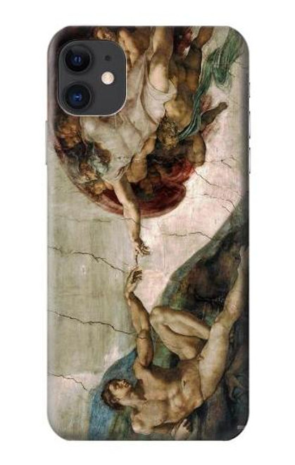S0179 Michelangelo Creation of Adam Etui Coque Housse pour iPhone 11
