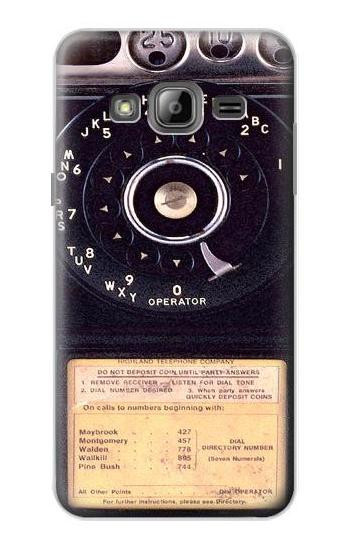 S0086 Payphone Vintage Etui Coque Housse pour Samsung Galaxy J3 (2016)
