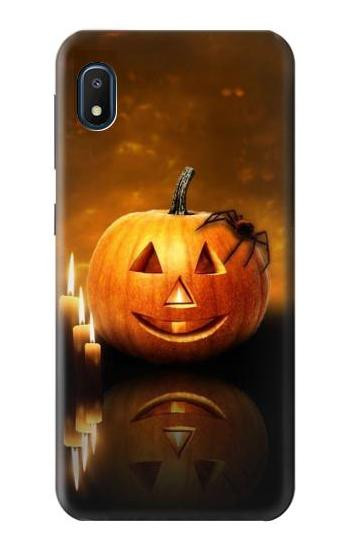 S1083 Pumpkin Spider Candles Halloween Etui Coque Housse pour Samsung Galaxy A10e