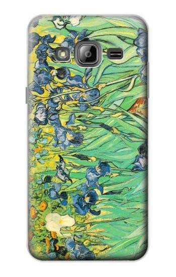 S0210 Van Gogh Irises Etui Coque Housse pour Samsung Galaxy J3 (2016)