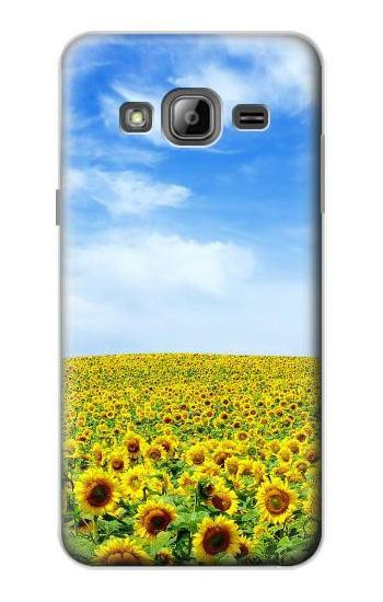 S0232 Sunflower Etui Coque Housse pour Samsung Galaxy J3 (2016)