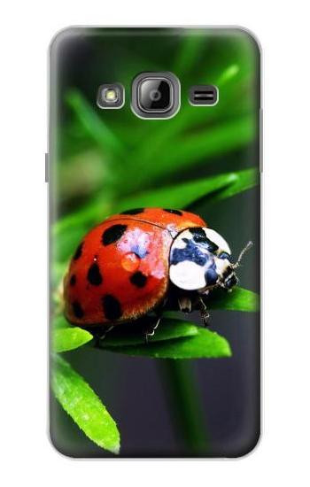 S0263 Ladybug Etui Coque Housse pour Samsung Galaxy J3 (2016)