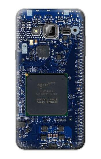S0337 Board Circuit Etui Coque Housse pour Samsung Galaxy J3 (2016)