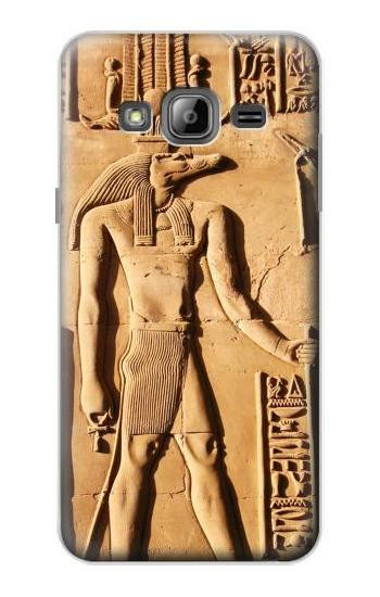 S0391 Egyptian Sobek Etui Coque Housse pour Samsung Galaxy J3 (2016)