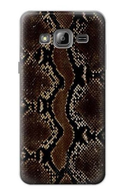 S0553 Snake Skin Etui Coque Housse pour Samsung Galaxy J3 (2016)