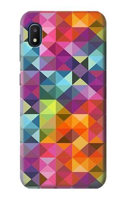 S3477 Abstract Diamond Pattern Etui Coque Housse pour Samsung Galaxy A10e