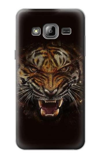 S0575 Tiger Face Etui Coque Housse pour Samsung Galaxy J3 (2016)