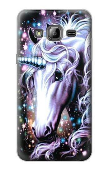 S0749 Unicorn Horse Etui Coque Housse pour Samsung Galaxy J3 (2016)