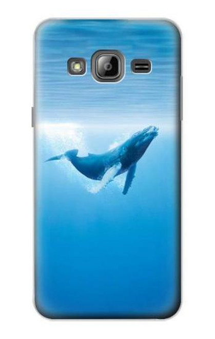 S0843 Blue Whale Etui Coque Housse pour Samsung Galaxy J3 (2016)
