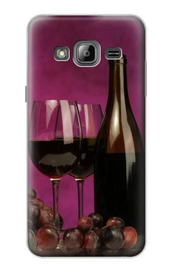 S0910 Red Wine Etui Coque Housse pour Samsung Galaxy J3 (2016)