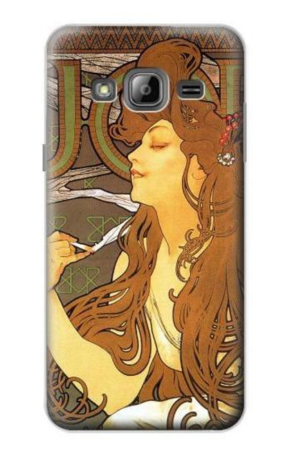 S0969 Alphonse Mucha Job Etui Coque Housse pour Samsung Galaxy J3 (2016)