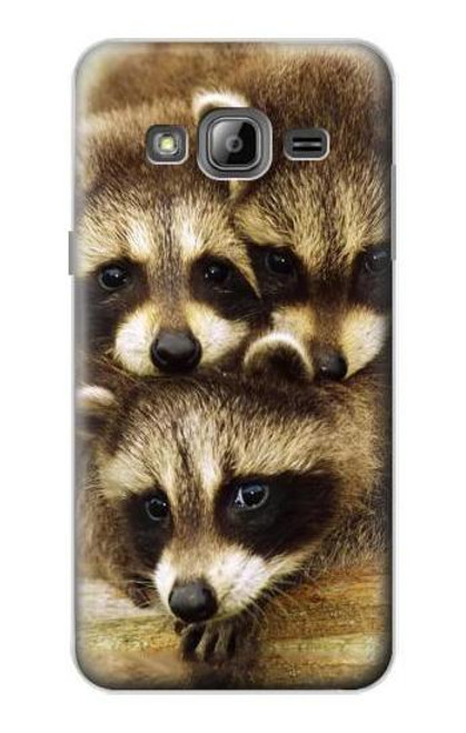 S0977 Baby Raccoons Etui Coque Housse pour Samsung Galaxy J3 (2016)