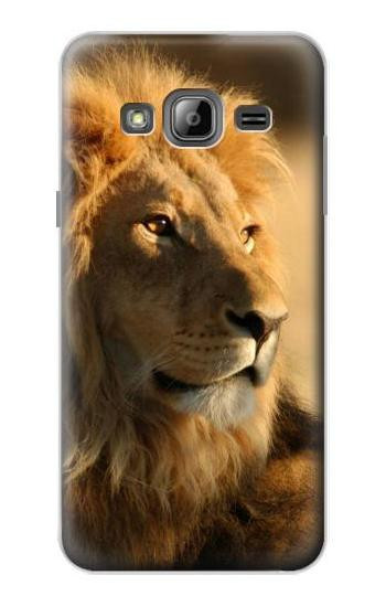 S1046 Lion King of Forest Etui Coque Housse pour Samsung Galaxy J3 (2016)