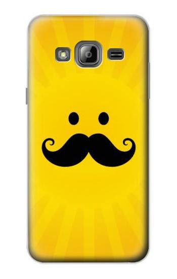 S1145 Yellow Mustache Sun Etui Coque Housse pour Samsung Galaxy J3 (2016)