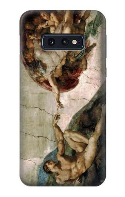 S0179 Michelangelo Creation of Adam Etui Coque Housse pour Samsung Galaxy S10e