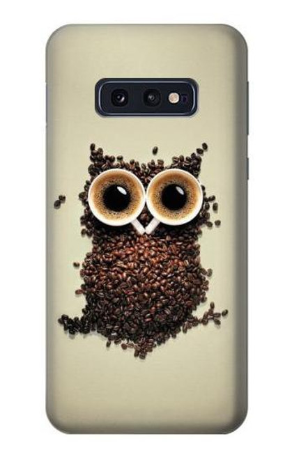 S0360 Coffee Owl Etui Coque Housse pour Samsung Galaxy S10e