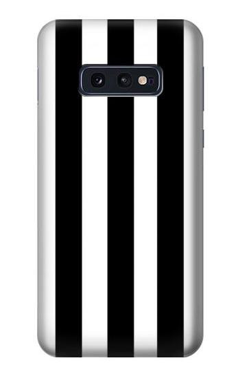S2297 Black and White Vertical Stripes Etui Coque Housse pour Samsung Galaxy S10e