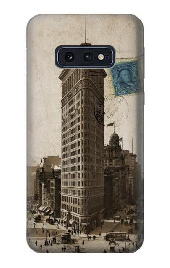 S2832 New York 1903 Flatiron Building Postcard Etui Coque Housse pour Samsung Galaxy S10e