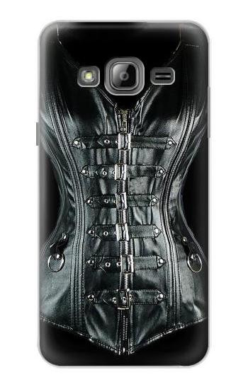 S1639 Gothic Corset Black Etui Coque Housse pour Samsung Galaxy J3 (2016)