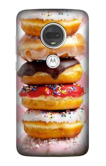 S2431 Fancy Sweet Donuts Etui Coque Housse pour Motorola Moto G7, Moto G7 Plus