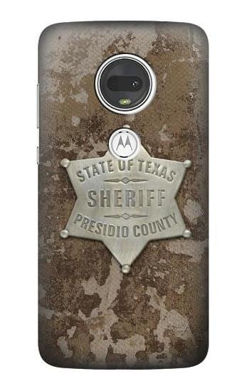 S2868 Texas Presidio County Sheriff Badge Etui Coque Housse pour Motorola Moto G7, Moto G7 Plus