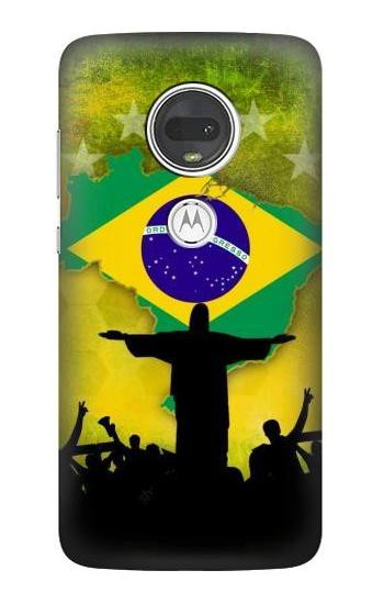 S2981 Brazil Football Soccer Copa 2016 Etui Coque Housse pour Motorola Moto G7, Moto G7 Plus