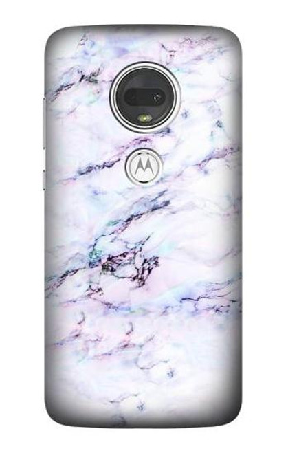 S3215 Seamless Pink Marble Etui Coque Housse pour Motorola Moto G7, Moto G7 Plus