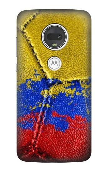 S3306 Colombia Flag Vintage Football Graphic Etui Coque Housse pour Motorola Moto G7, Moto G7 Plus