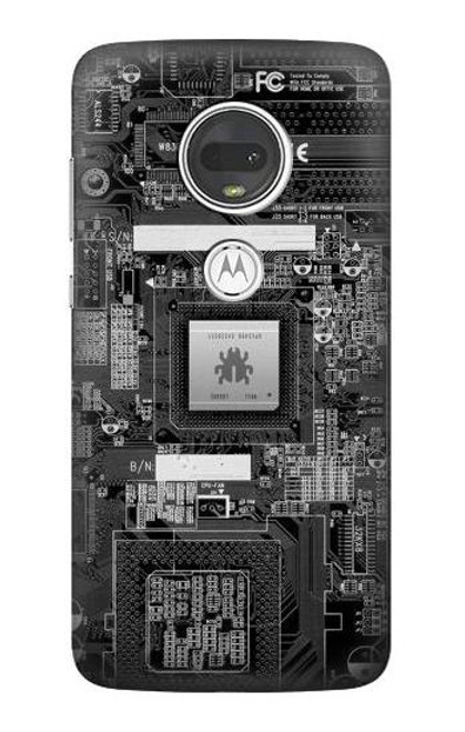 S3434 Bug Circuit Board Graphic Etui Coque Housse pour Motorola Moto G7, Moto G7 Plus