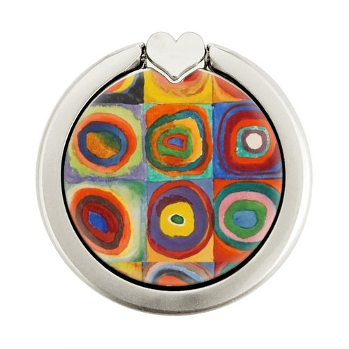 S3409 Squares Concentric Circles Graphique Porte-Bague et Pop Up Grip doigt Socket Support